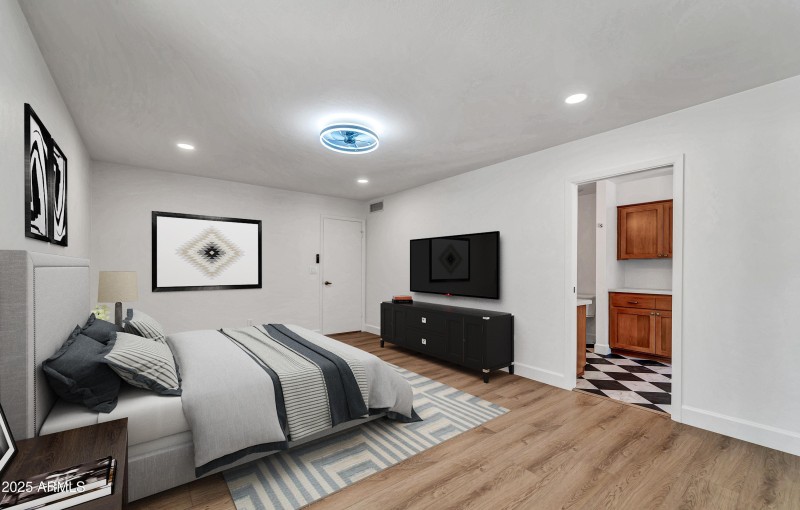 Spacious primary bedroom