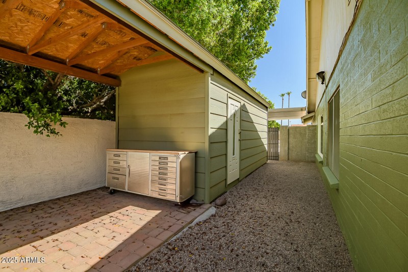STORAGE AND COVERED AREA