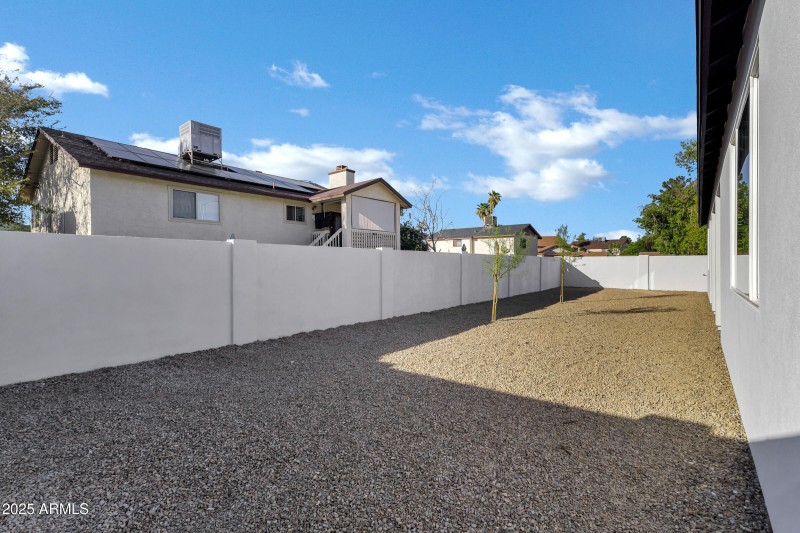 Spacious Backyard w/ Stucco Wall