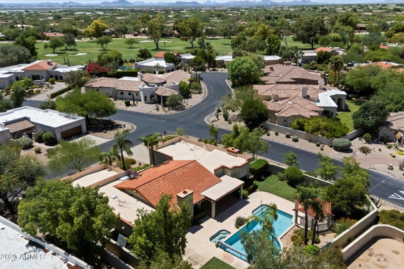 Areil view- corner lot