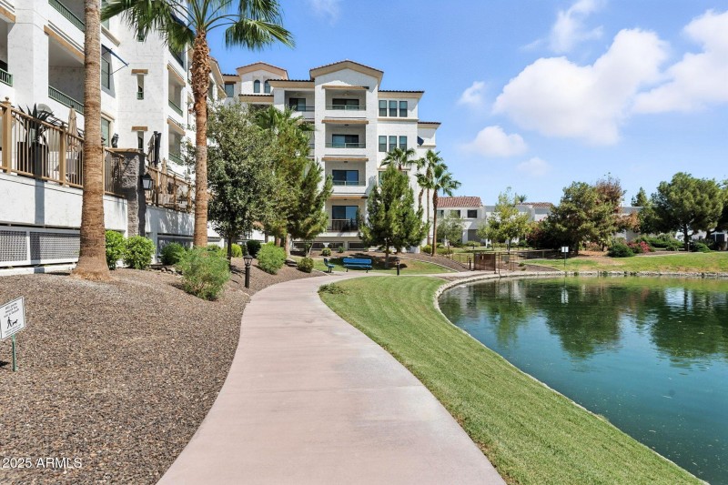 Walking Path Along Community