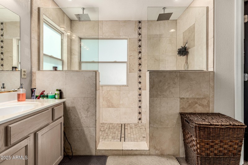 Huge walk in shower