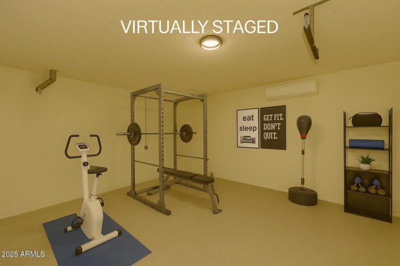 Cooled garage - Exercise area
