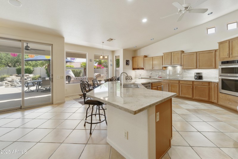 Kitchen with patio access