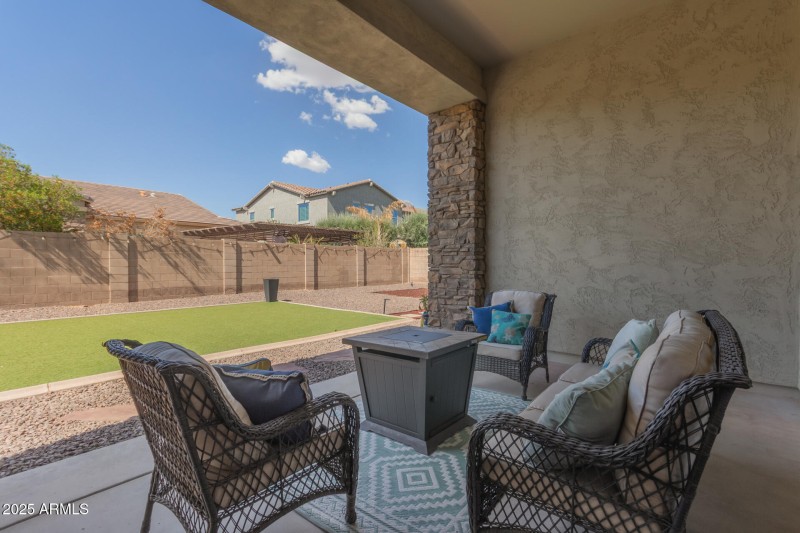 Covered back patio