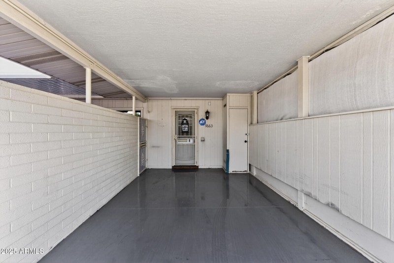 Carport house entry