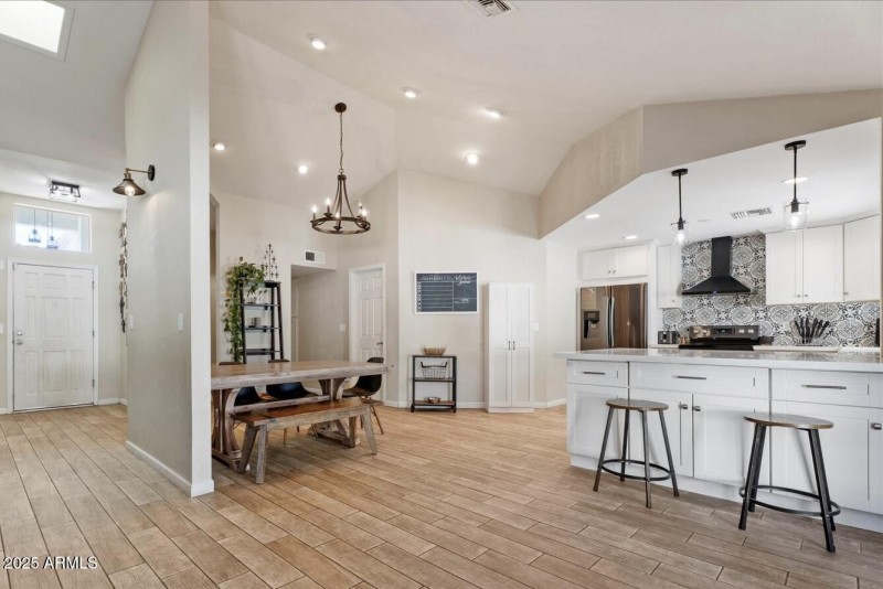 Entrance, Dining & Kitchen