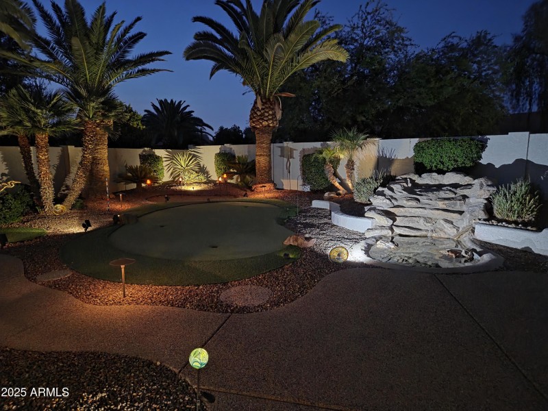 Evening view from patio