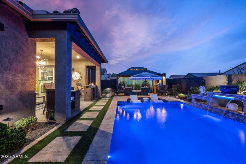 Pool at night