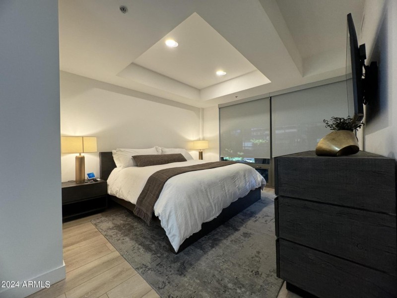 PRIMARY BEDROOM SHADES CLOSED