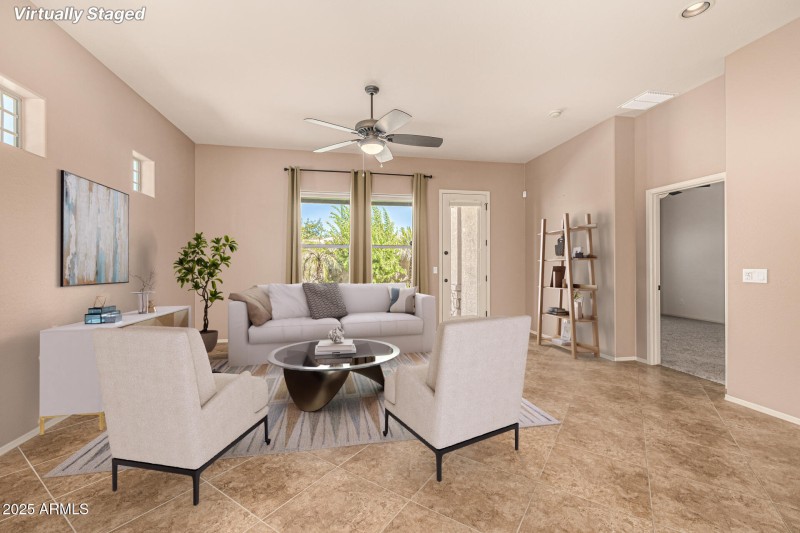 Staged living area