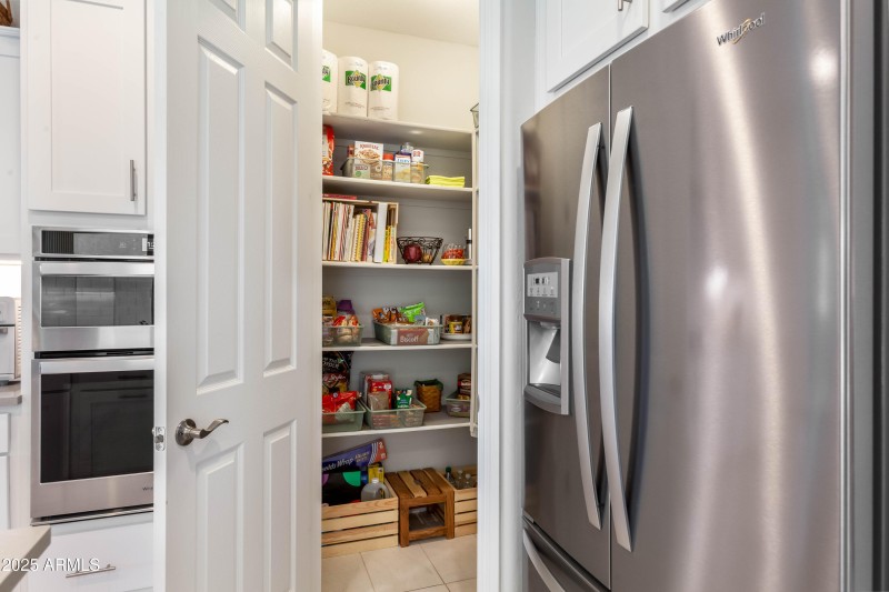 pantry stainless steel appliances