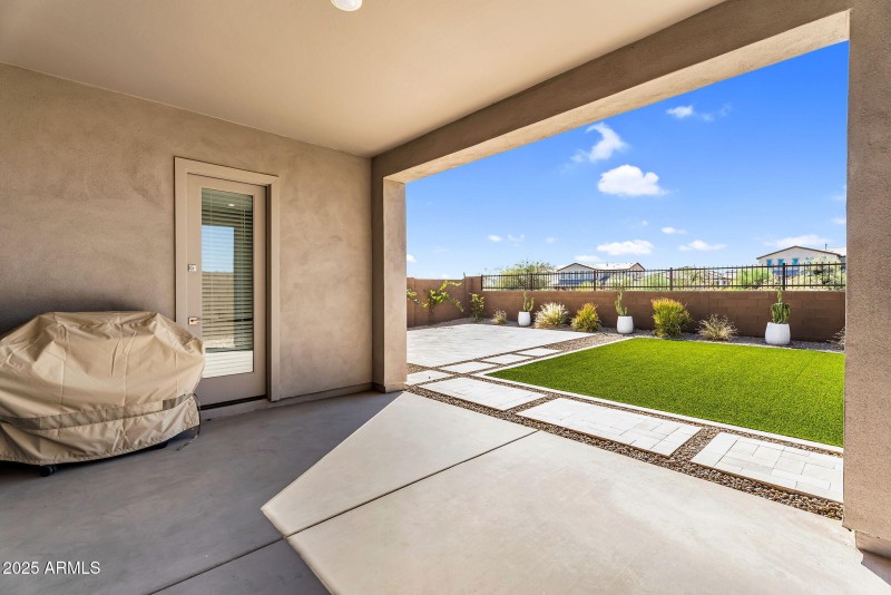 Covered Patio + Backyard View