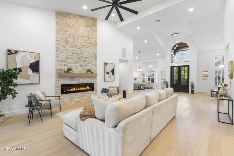 Family Room w/ Stone