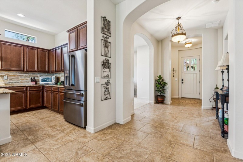 A View of the Kitchen and Entryway