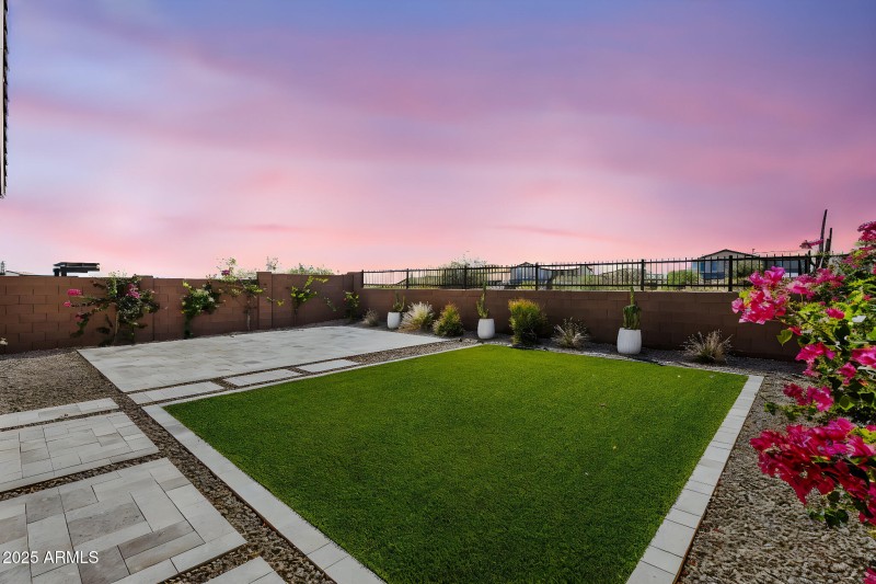 Twilight Backyard