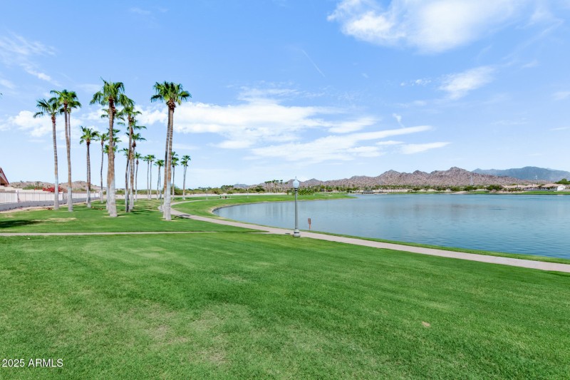 Lake view from backyard