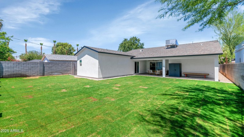 large grassy backyard