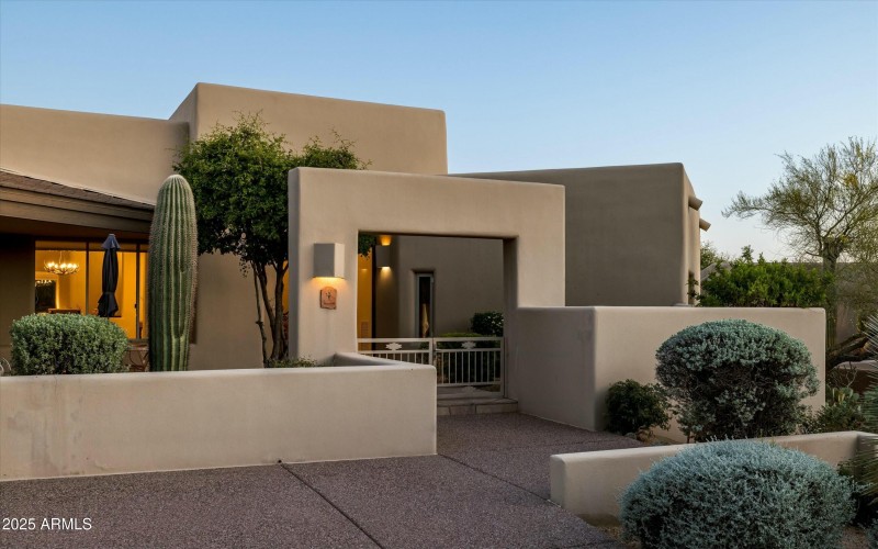 Front entry courtyard