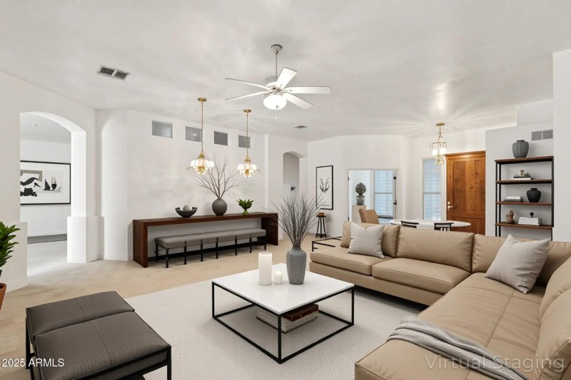 Virtually Staged Living Room Irwin