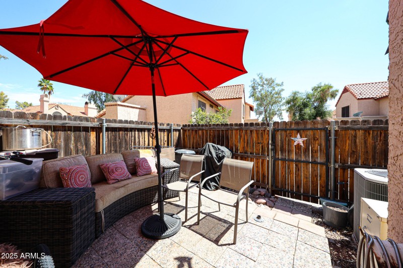 Fenced Back Patio
