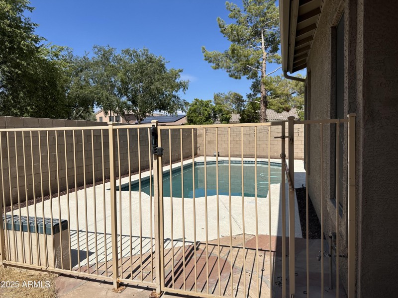 Fenced pool