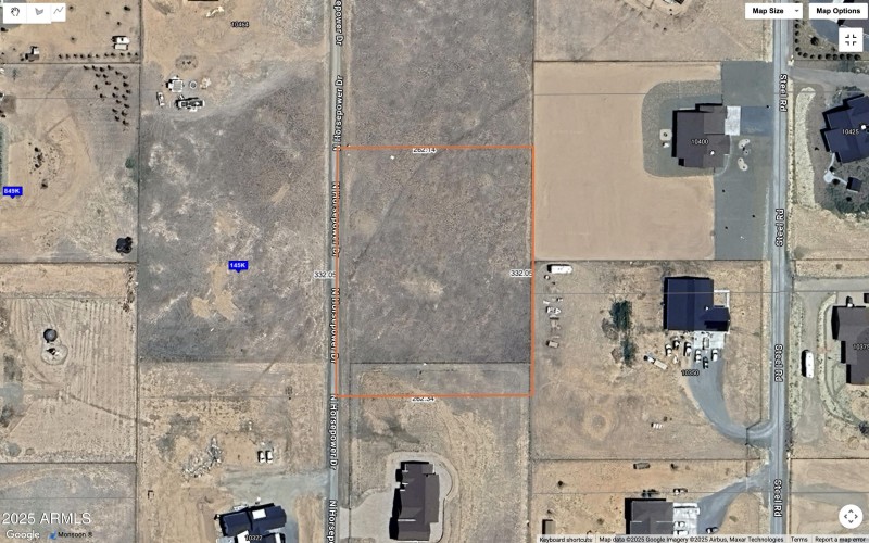 Aerial view of lot with dimensions