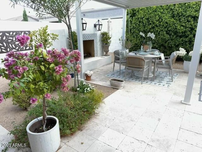 Paver area at rear yard