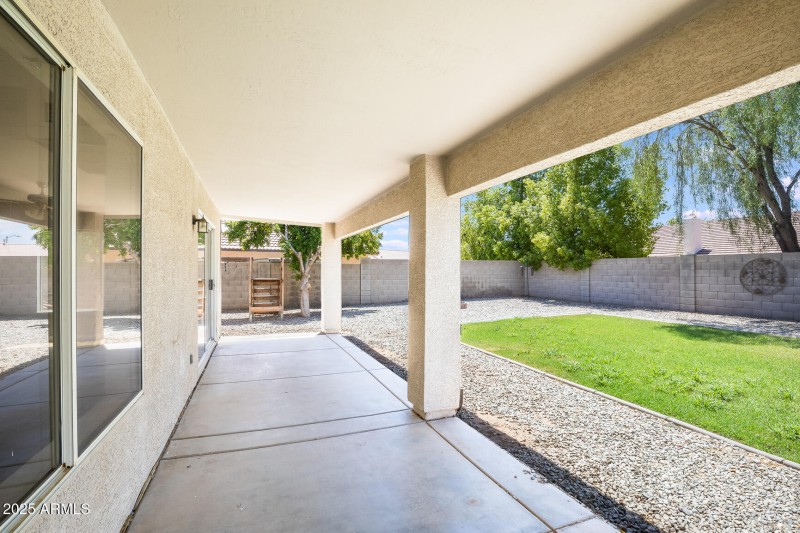 Extended covered patio