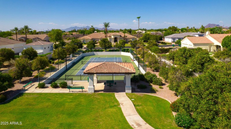 Overhead Tennis View