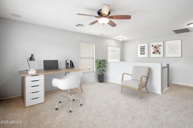 Loft virtually staged