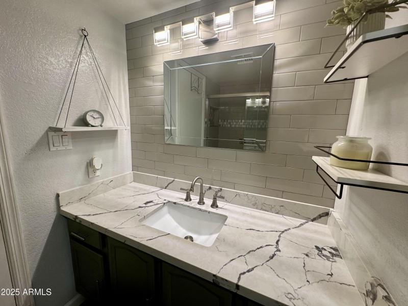Tiled back splash