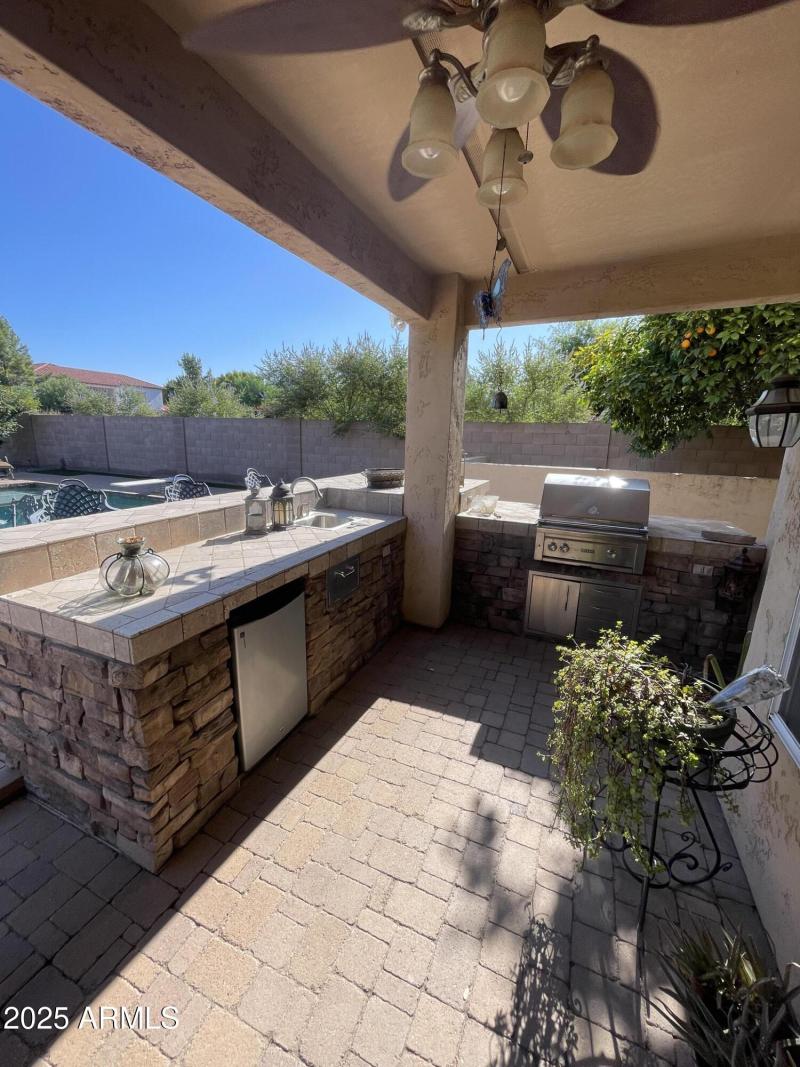 Outside Grill, sink, refrigerator