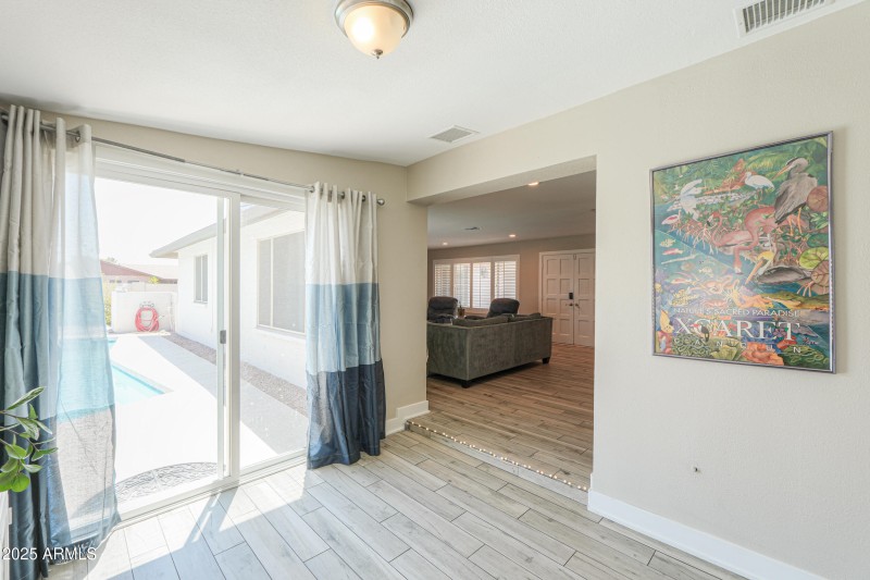 Exit to Pool or Family Room