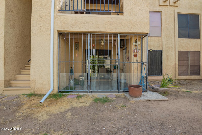Private back patio