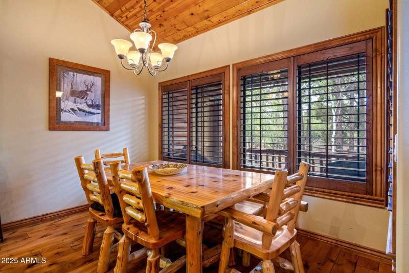 Dining Room open to backyard view