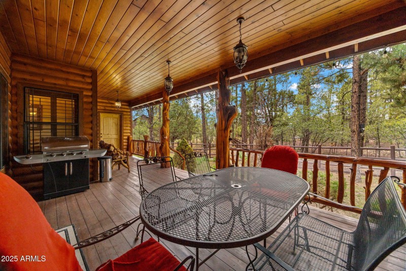 Covered Back Porch for Entertaining