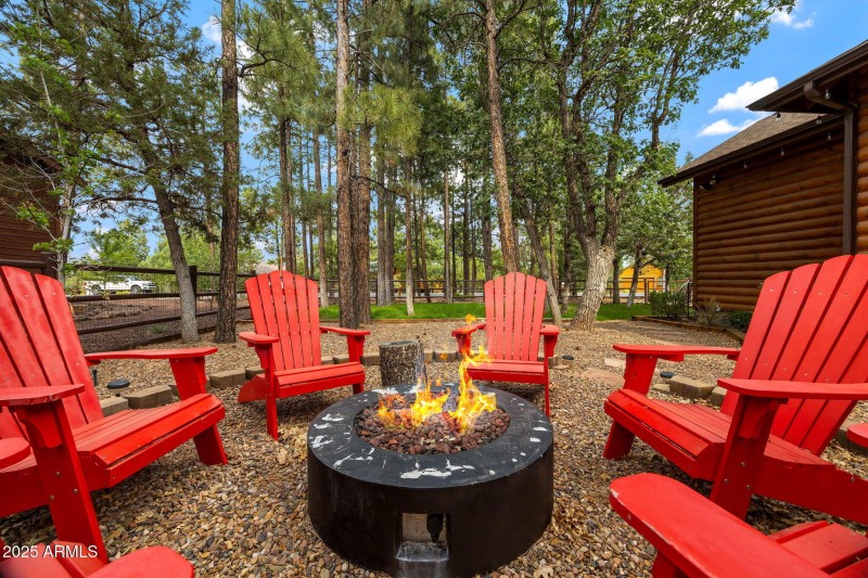 Fire pit ready to make smores