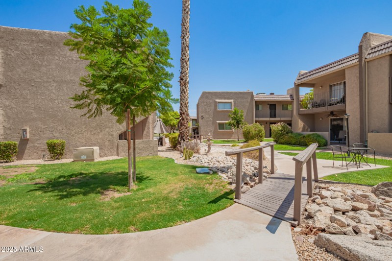 calming walks through the complex