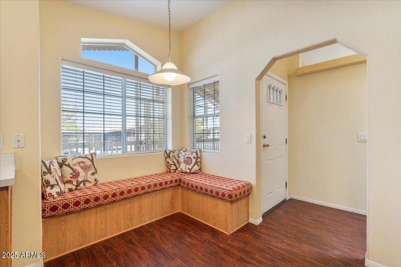 Cozy built in breakfast nook.