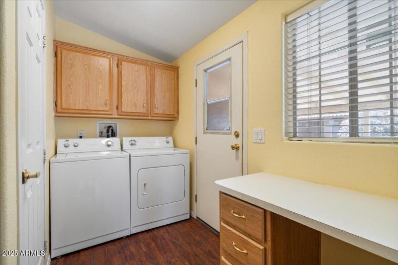 Laundry just off the kitchen.