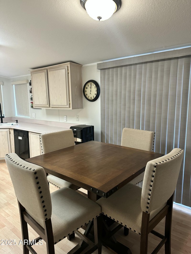 Kitchen with small dining area
