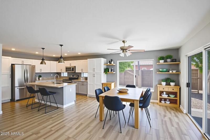 Virtually staged kitchen
