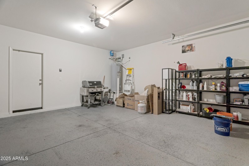 Custom rock solid flooring in garage