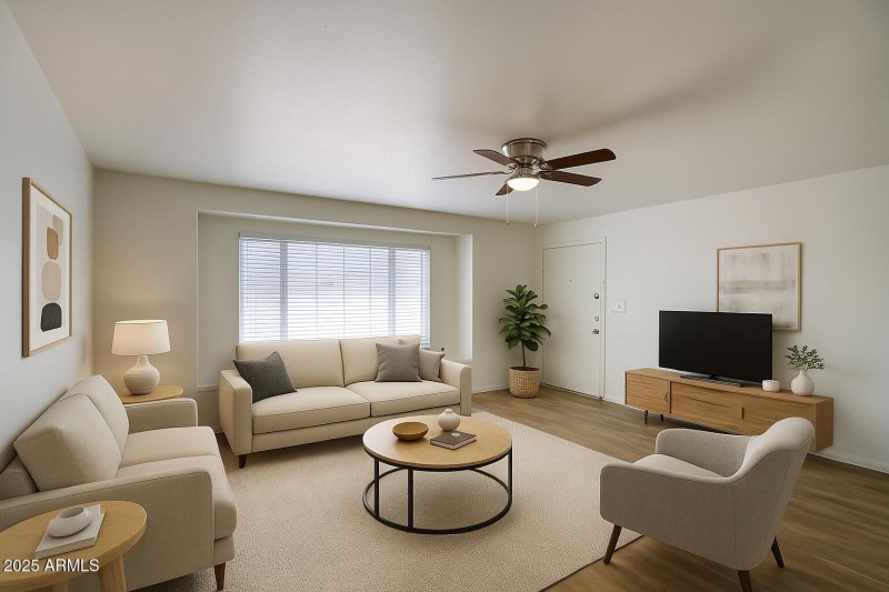 Living Room Virtual Staging
