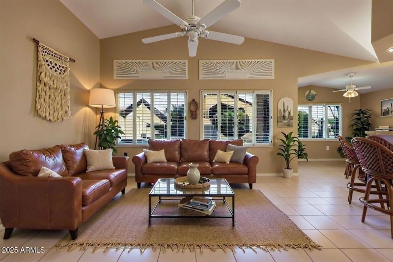 Virtually Staged Living Room