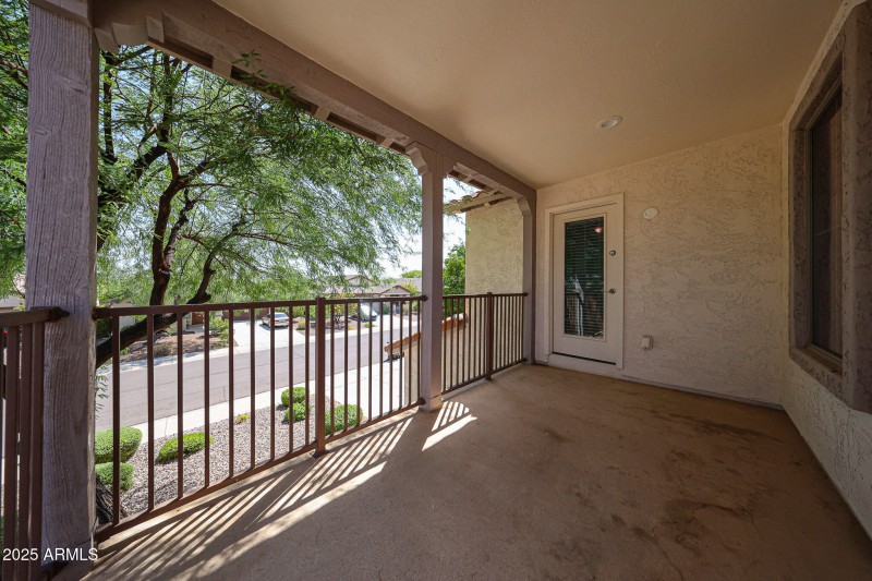 Balcony off front bedroom