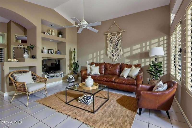 Virtually Staged Living Room addtl view