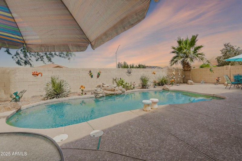 Backyard Pool Sunset