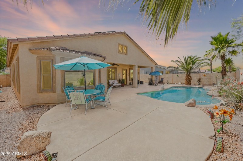 Backyard Sunset Pool